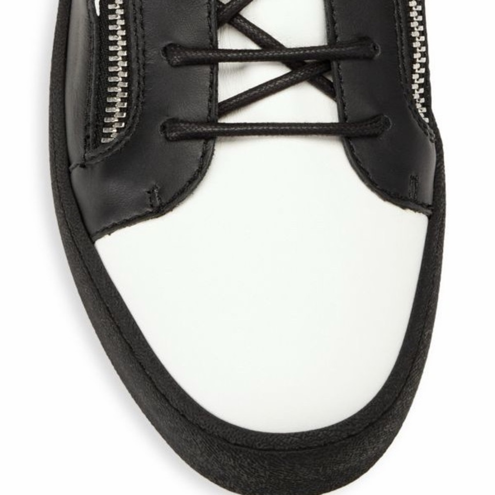 Giuseppe Zanotti Maylondon Leather Low-Top Sneakers Red, Black and White - Picture 4 of 10